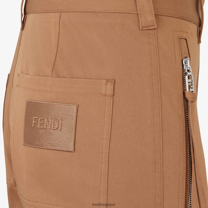 vêtements Fendi pantalon en coton brun hommes 8X8J2J2047 Fendi Sac