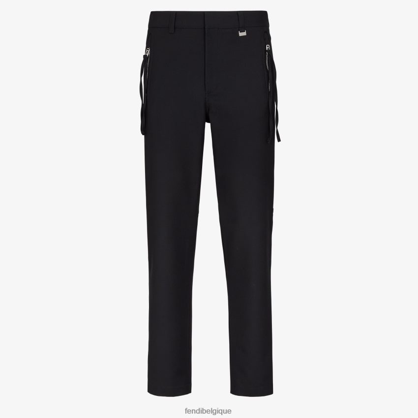 vêtements Fendi pantalon en coton noir hommes 8X8J2J2055 Fendi Lunette De Soleil