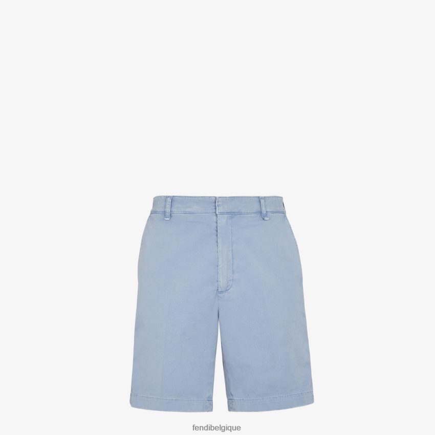 vêtements Fendi pantalon en gabardine bleu clair hommes 8X8J2J1961 Fendi Belgique