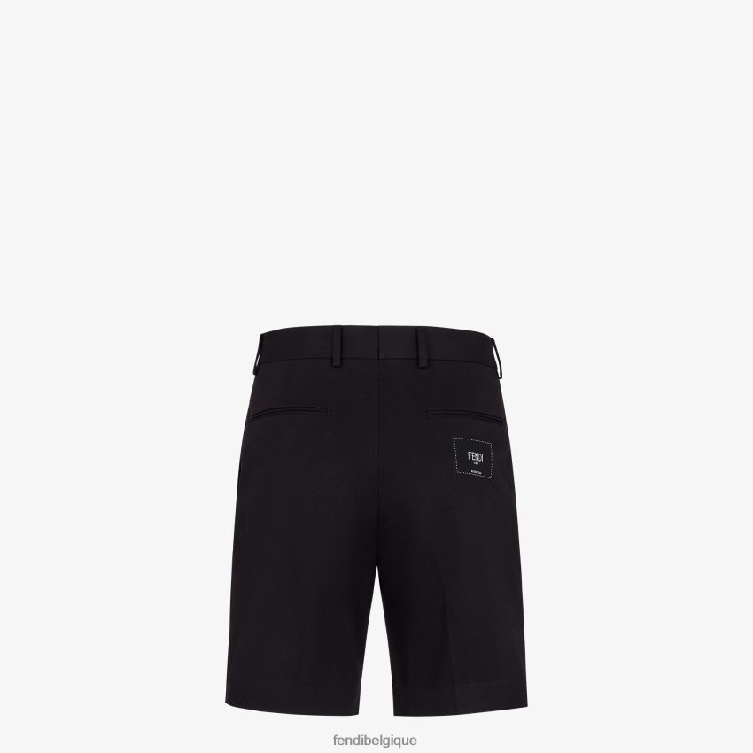 vêtements Fendi pantalon en gabardine noir hommes 8X8J2J2144 Fendi Belgique