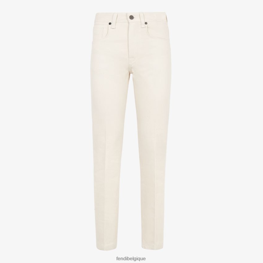 vêtements Fendi pantalon en jean blanc hommes 8X8J2J2120 Fendi Belgique