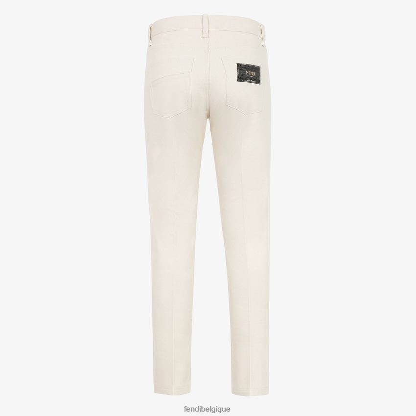 vêtements Fendi pantalon en jean blanc hommes 8X8J2J2120 Fendi Belgique