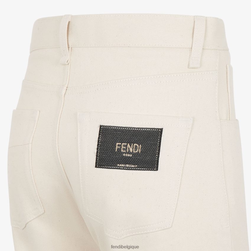 vêtements Fendi pantalon en jean blanc hommes 8X8J2J2120 Fendi Belgique