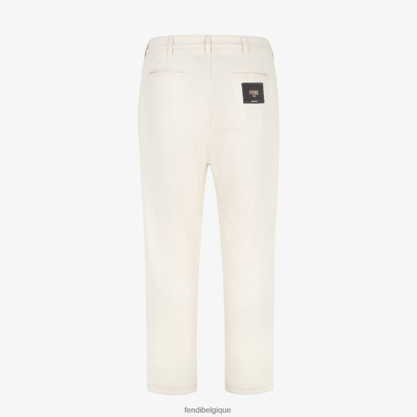 vêtements Fendi pantalon en jean blanc hommes 8X8J2J2201 Fendi Belgique