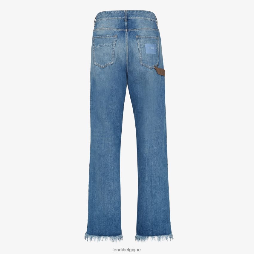 vêtements Fendi pantalon en jean bleu hommes 8X8J2J2021 Fendi Belgique