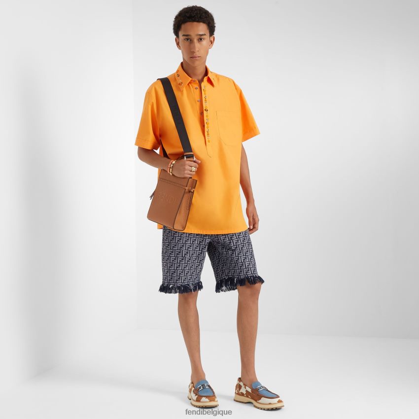 vêtements Fendi pantalon en jean ff bleu hommes 8X8J2J2042 Fendi Belgique