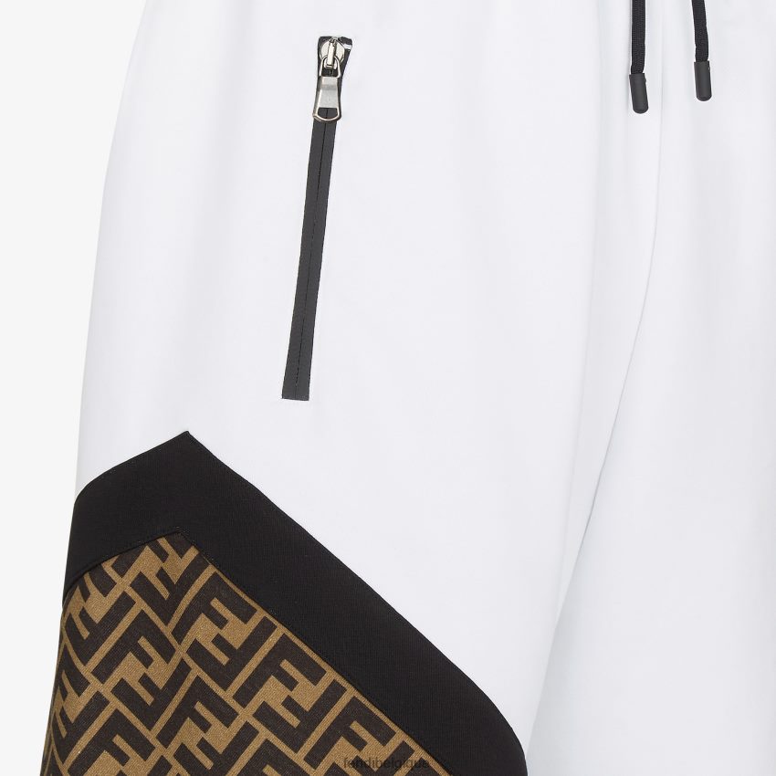 vêtements Fendi pantalon en jersey blanc hommes 8X8J2J1991 Fendi Belgique