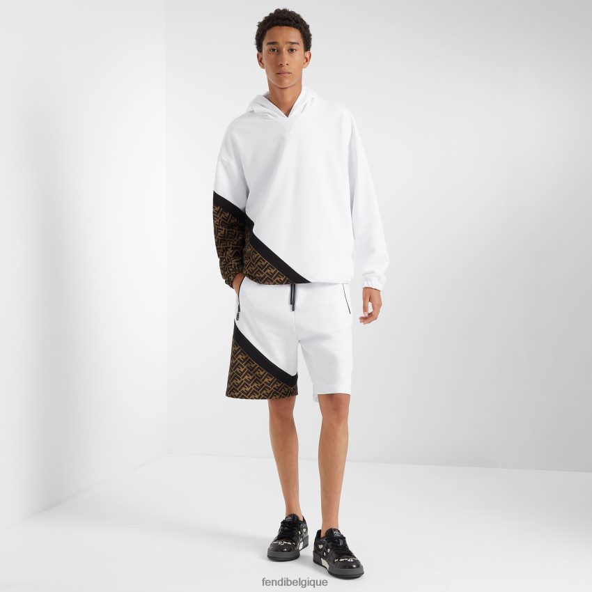 vêtements Fendi pantalon en jersey blanc hommes 8X8J2J1991 Fendi Belgique