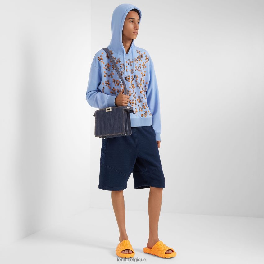 vêtements Fendi pantalon en jersey bleu hommes 8X8J2J2073 Fendi Lunette De Soleil