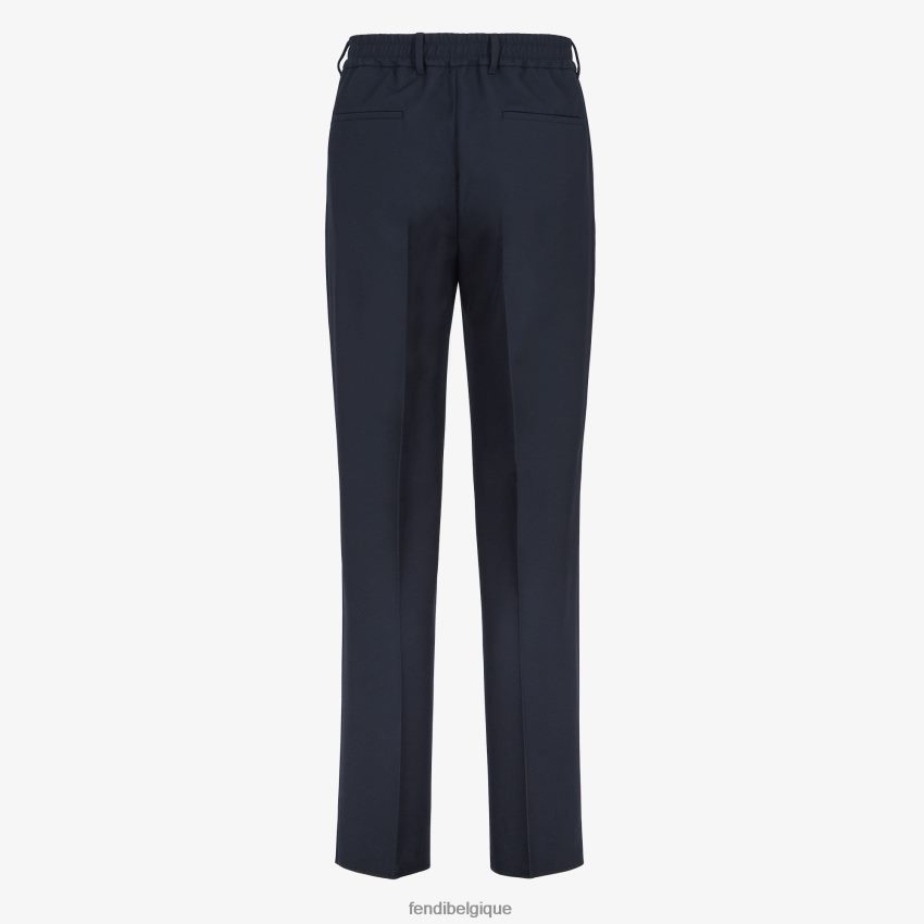 vêtements Fendi pantalon en laine bleu hommes 8X8J2J1921 Fendi Sac