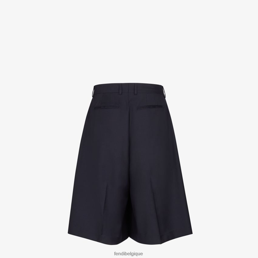 vêtements Fendi pantalon en laine bleu hommes 8X8J2J2044 Fendi Sac