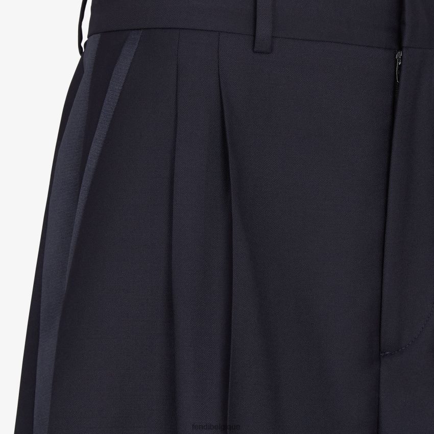 vêtements Fendi pantalon en laine bleu hommes 8X8J2J2044 Fendi Sac