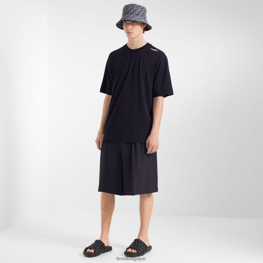 vêtements Fendi pantalon en laine bleu hommes 8X8J2J2044 Fendi Sac