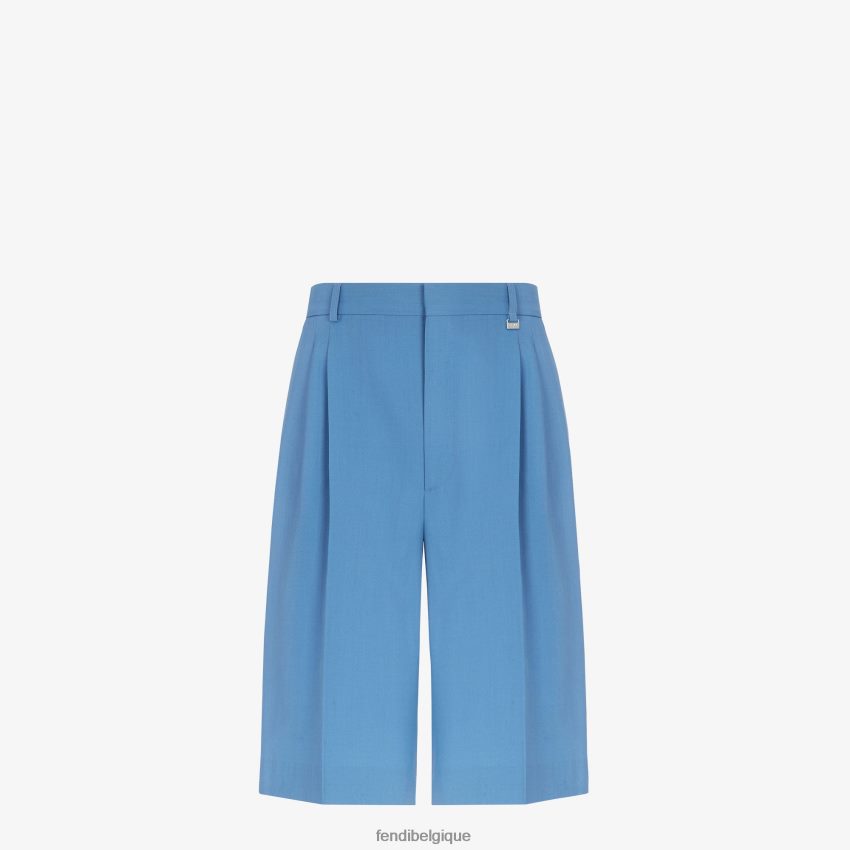 vêtements Fendi pantalon en laine bleu hommes 8X8J2J2065 Fendi Sac