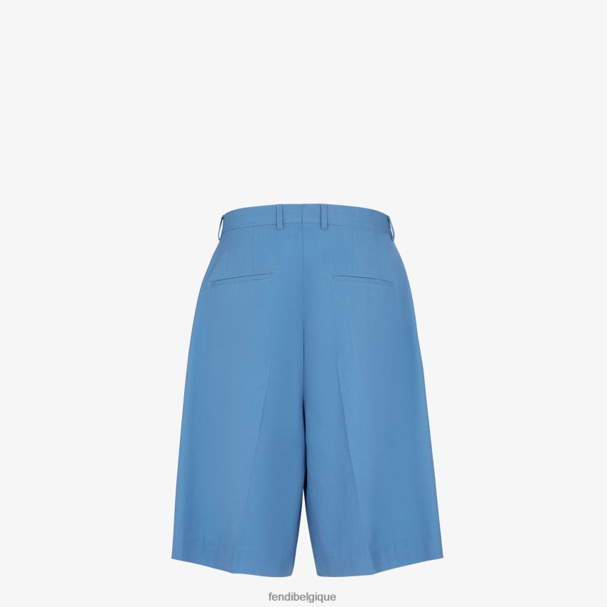 vêtements Fendi pantalon en laine bleu hommes 8X8J2J2065 Fendi Sac