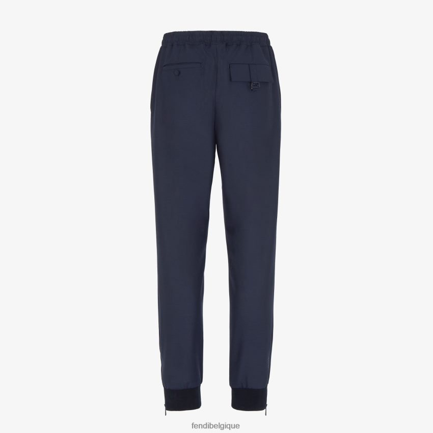 vêtements Fendi pantalon en laine bleu hommes 8X8J2J2094 Fendi Lunette De Soleil