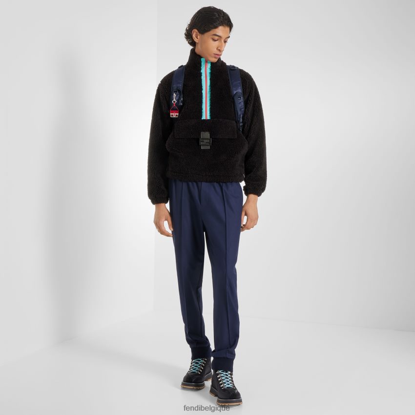 vêtements Fendi pantalon en laine bleu hommes 8X8J2J2094 Fendi Lunette De Soleil