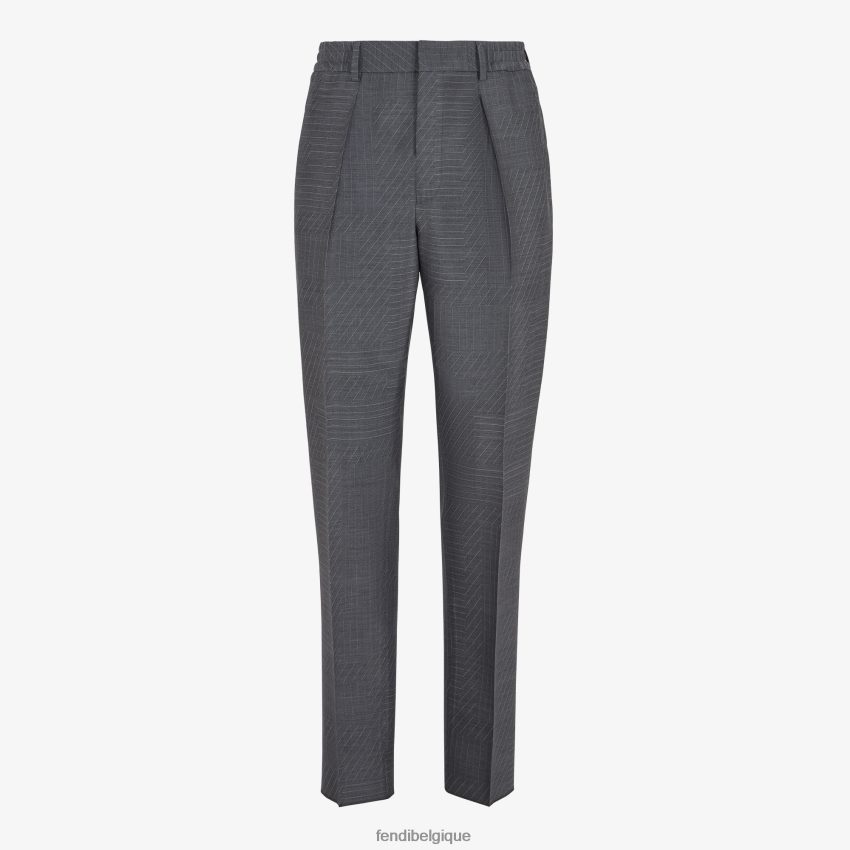 vêtements Fendi pantalon en laine gris hommes 8X8J2J1968 Fendi Lunette De Soleil