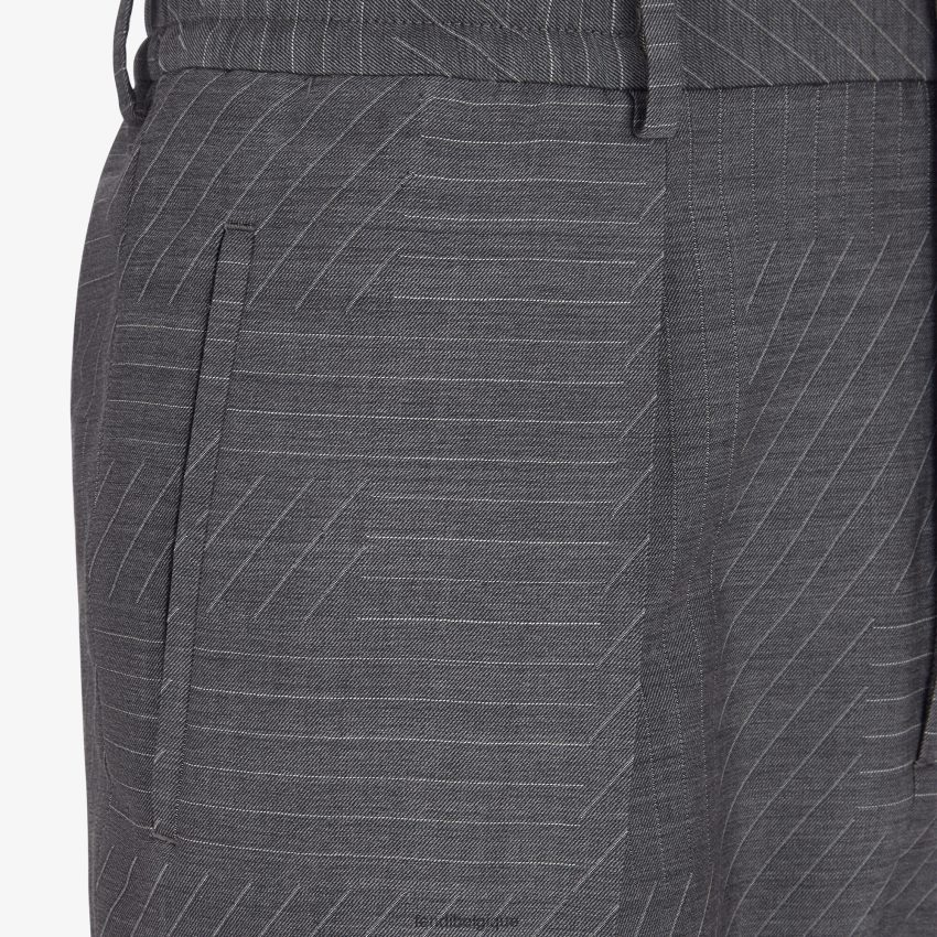 vêtements Fendi pantalon en laine gris hommes 8X8J2J1968 Fendi Lunette De Soleil