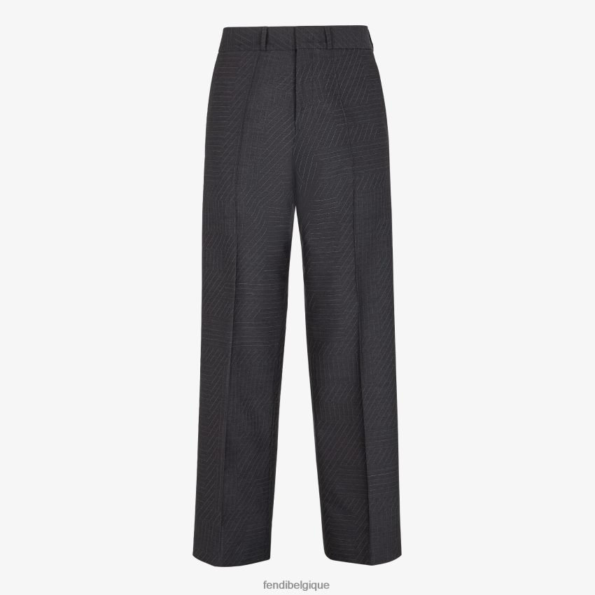 vêtements Fendi pantalon en laine gris hommes 8X8J2J2187 Fendi Lunette De Soleil