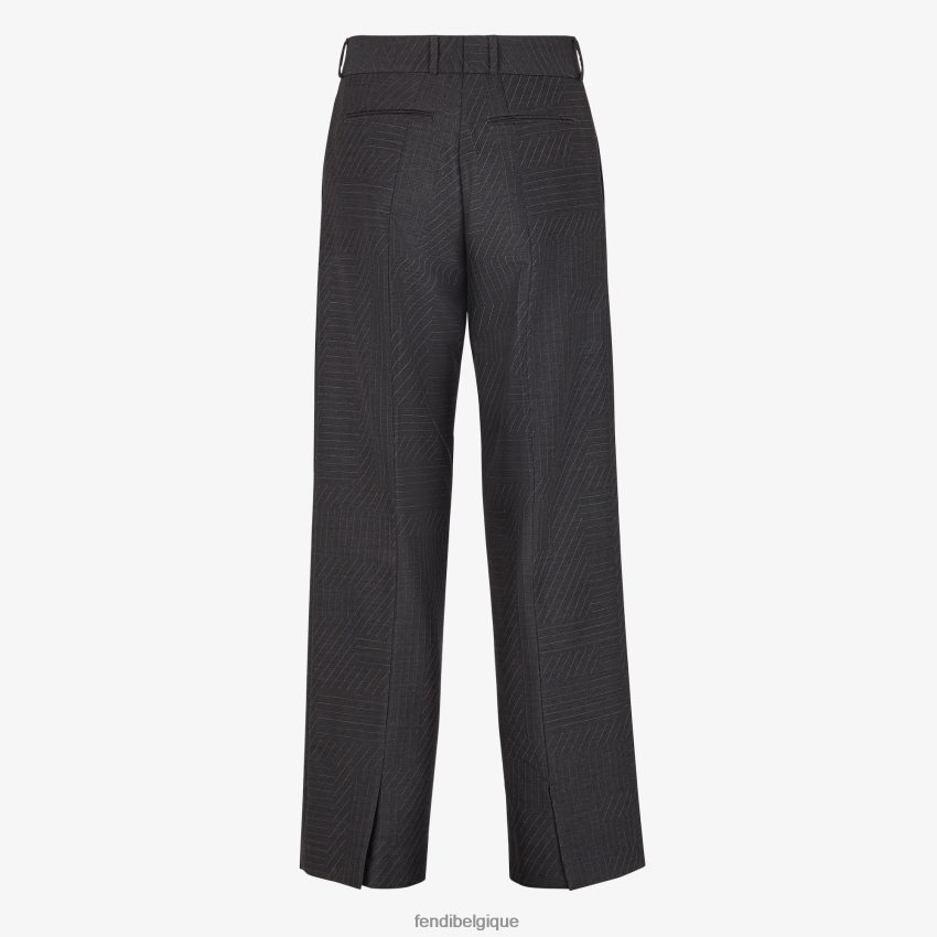 vêtements Fendi pantalon en laine gris hommes 8X8J2J2187 Fendi Lunette De Soleil