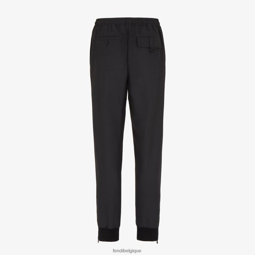 vêtements Fendi pantalon en laine noir hommes 8X8J2J2091 Fendi Lunette De Soleil