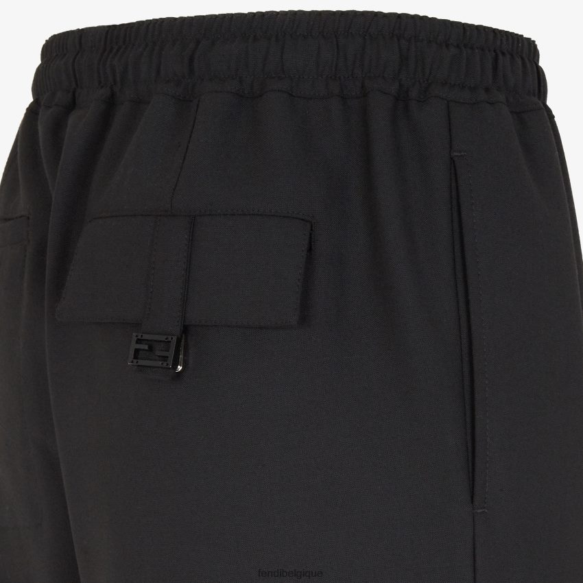 vêtements Fendi pantalon en laine noir hommes 8X8J2J2091 Fendi Lunette De Soleil