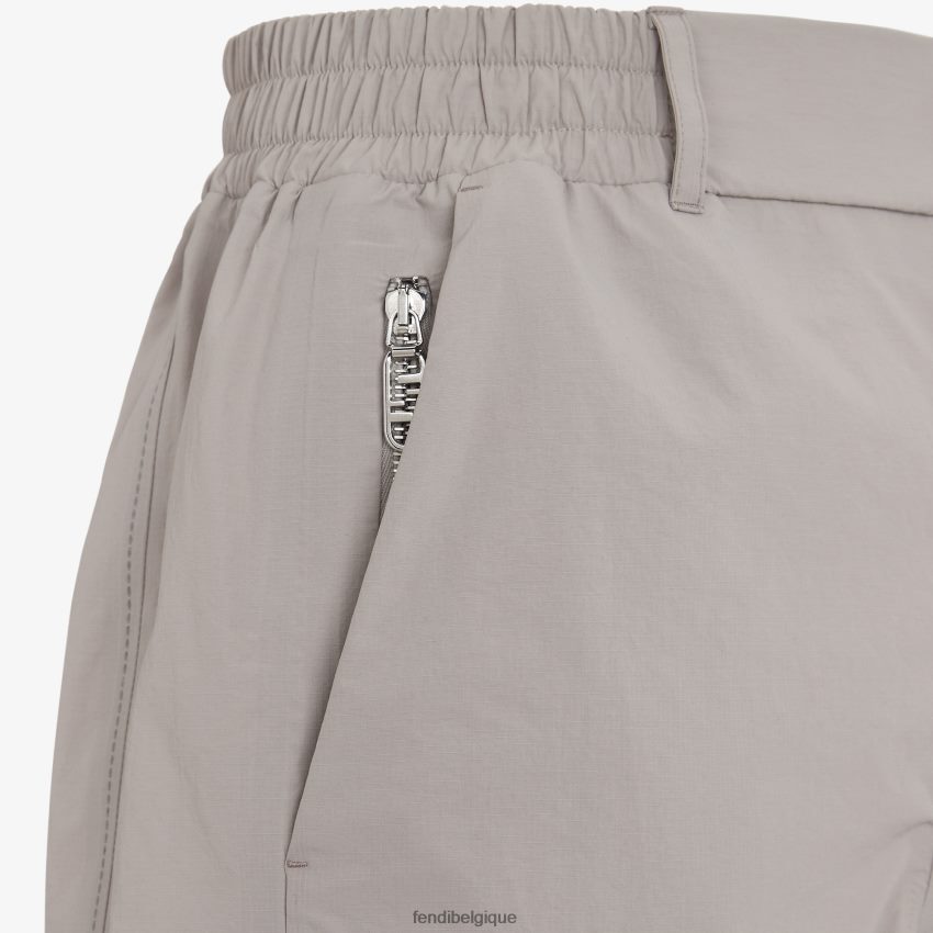 vêtements Fendi pantalon en lin gris hommes 8X8J2J1927 Fendi Sac