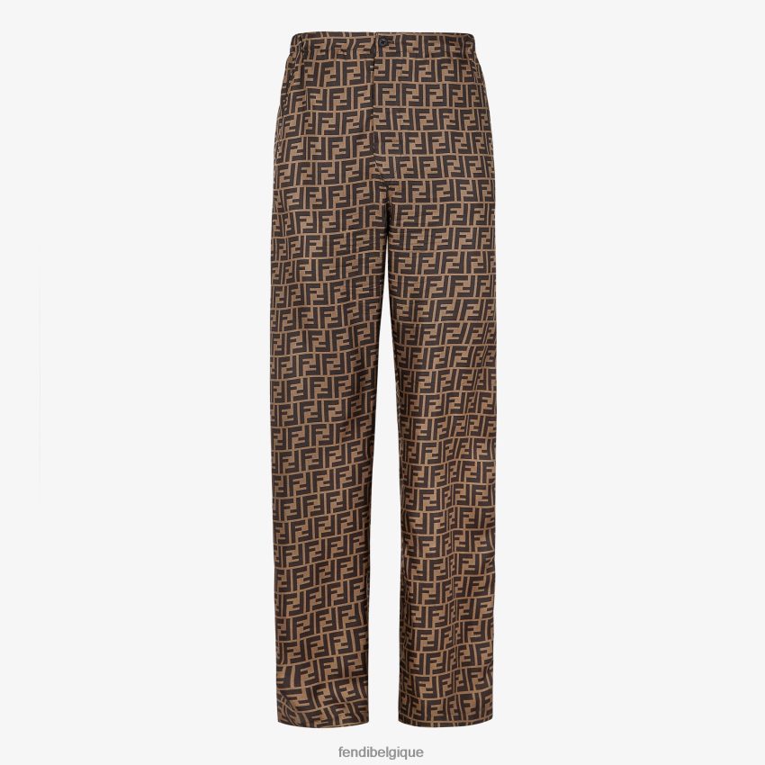 vêtements Fendi pantalon en soie brun hommes 8X8J2J2181 Fendi Lunette De Soleil