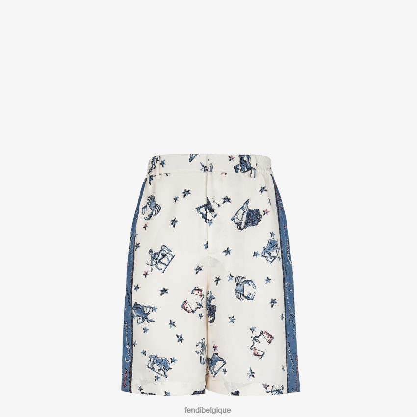 vêtements Fendi pantalon en soie multicolore hommes 8X8J2J1954 Fendi Sac