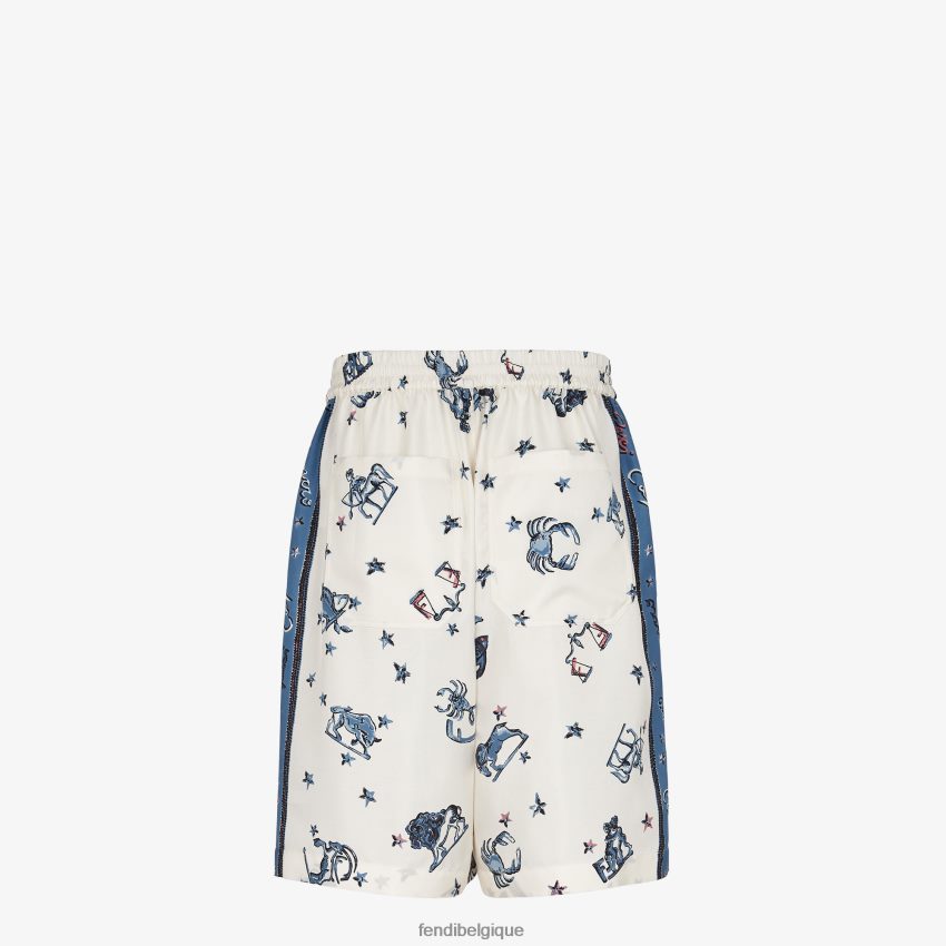 vêtements Fendi pantalon en soie multicolore hommes 8X8J2J1954 Fendi Sac