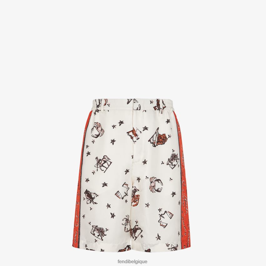 vêtements Fendi pantalon en soie multicolore hommes 8X8J2J1980 Fendi Lunette De Soleil