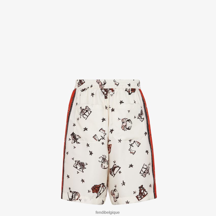 vêtements Fendi pantalon en soie multicolore hommes 8X8J2J1980 Fendi Lunette De Soleil