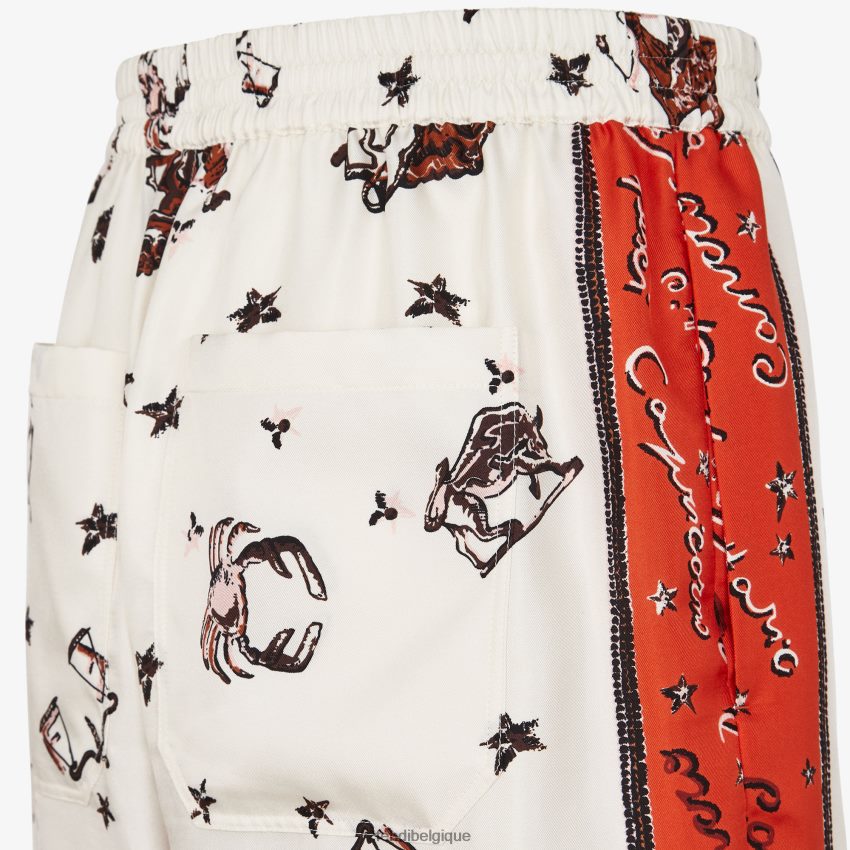 vêtements Fendi pantalon en soie multicolore hommes 8X8J2J1980 Fendi Lunette De Soleil