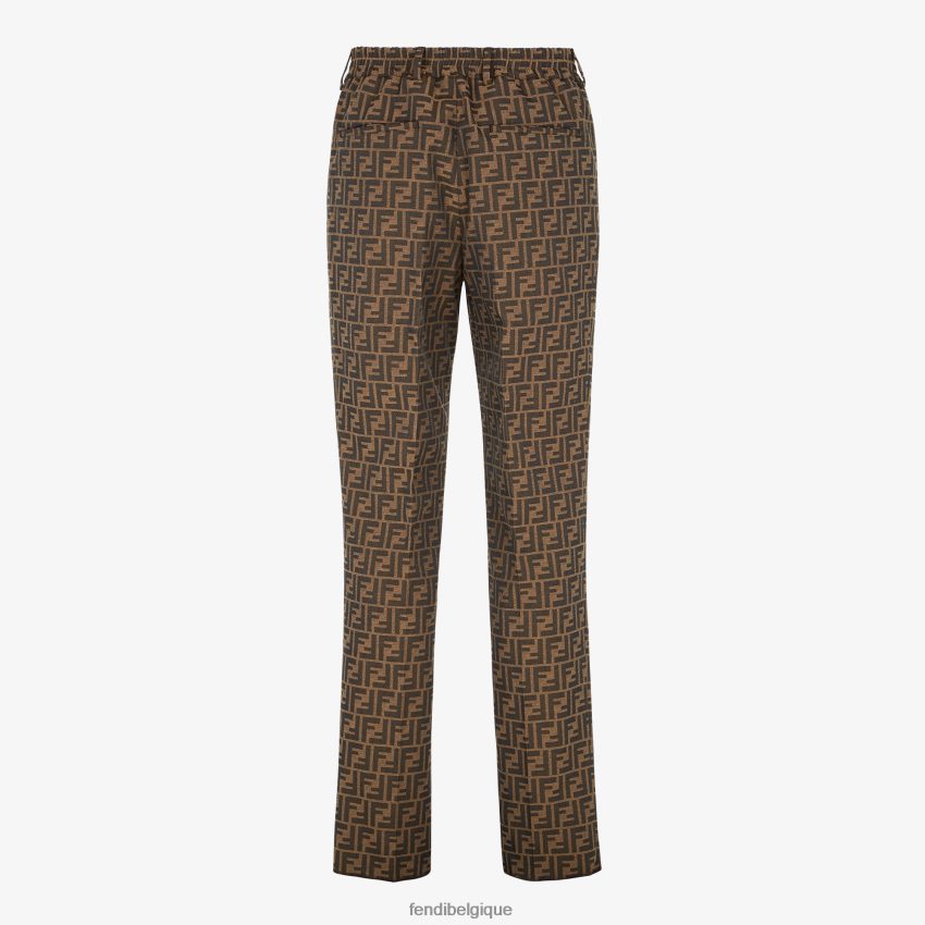 vêtements Fendi pantalon en tissu brun hommes 8X8J2J2063 Fendi Belgique