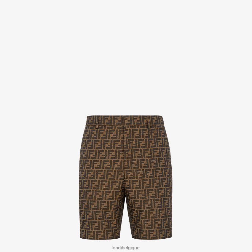 vêtements Fendi pantalon en tissu brun hommes 8X8J2J2118 Fendi Lunette De Soleil