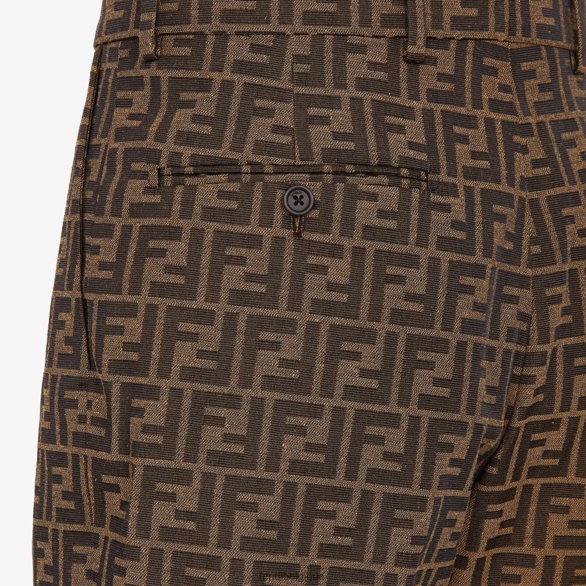 vêtements Fendi pantalon en tissu brun hommes 8X8J2J2118 Fendi Lunette De Soleil