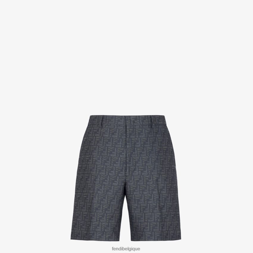 vêtements Fendi pantalon en tissu jacquard bleu hommes 8X8J2J1918 Fendi Sac