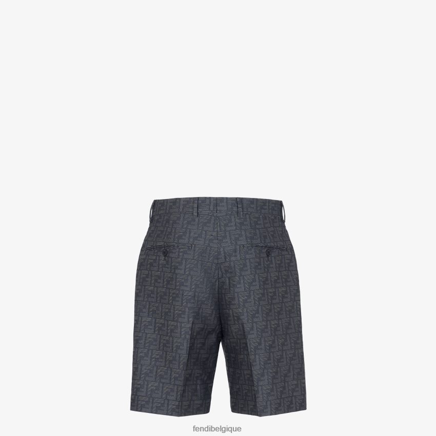 vêtements Fendi pantalon en tissu jacquard bleu hommes 8X8J2J1918 Fendi Sac