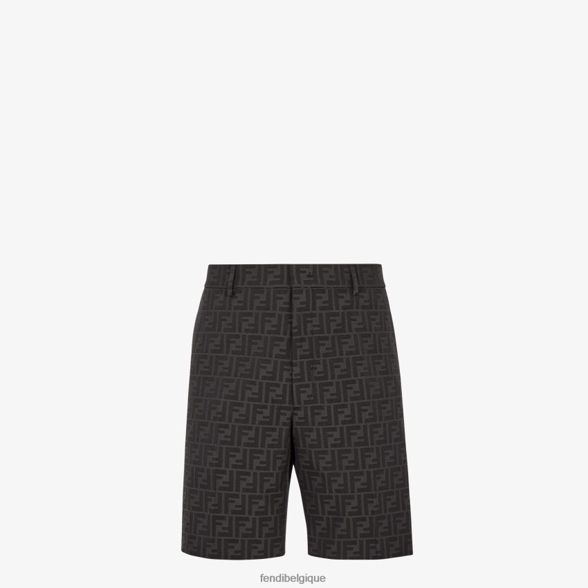 vêtements Fendi pantalon en tissu noir hommes 8X8J2J2200 Fendi Sac