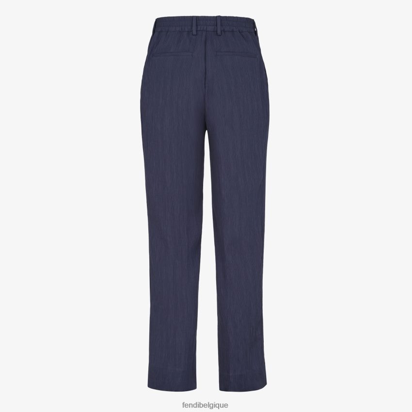 vêtements Fendi pantalon en viscose bleu hommes 8X8J2J1941 Fendi Lunette De Soleil