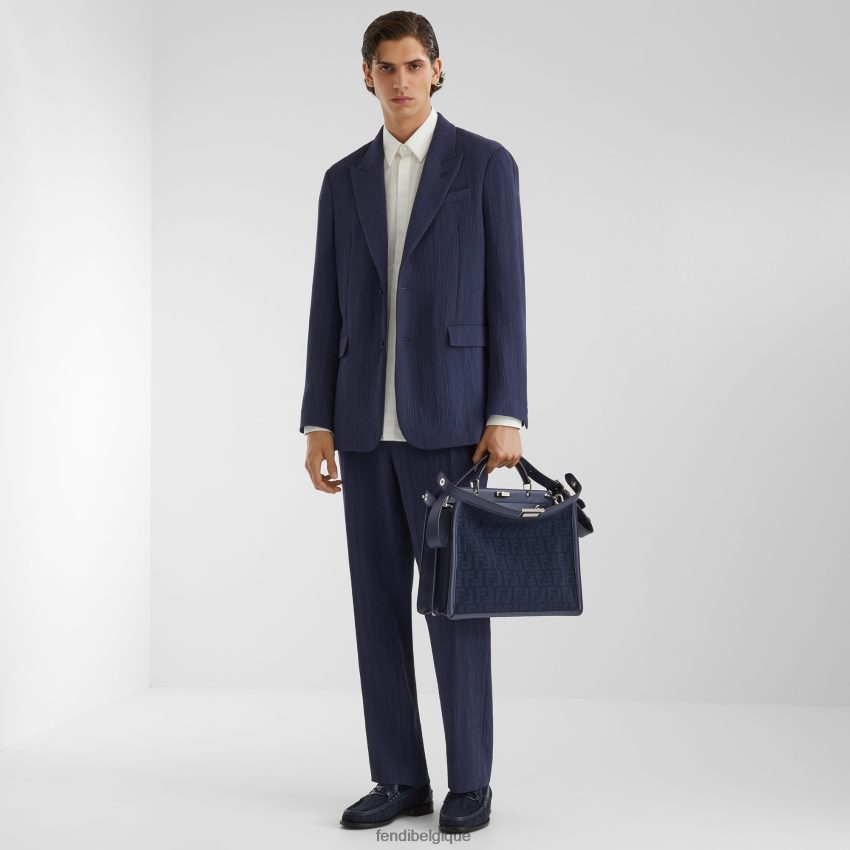 vêtements Fendi pantalon en viscose bleu hommes 8X8J2J1941 Fendi Lunette De Soleil