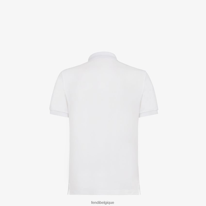 vêtements Fendi polo en coton blanc hommes 8X8J2J2131 Fendi Sac