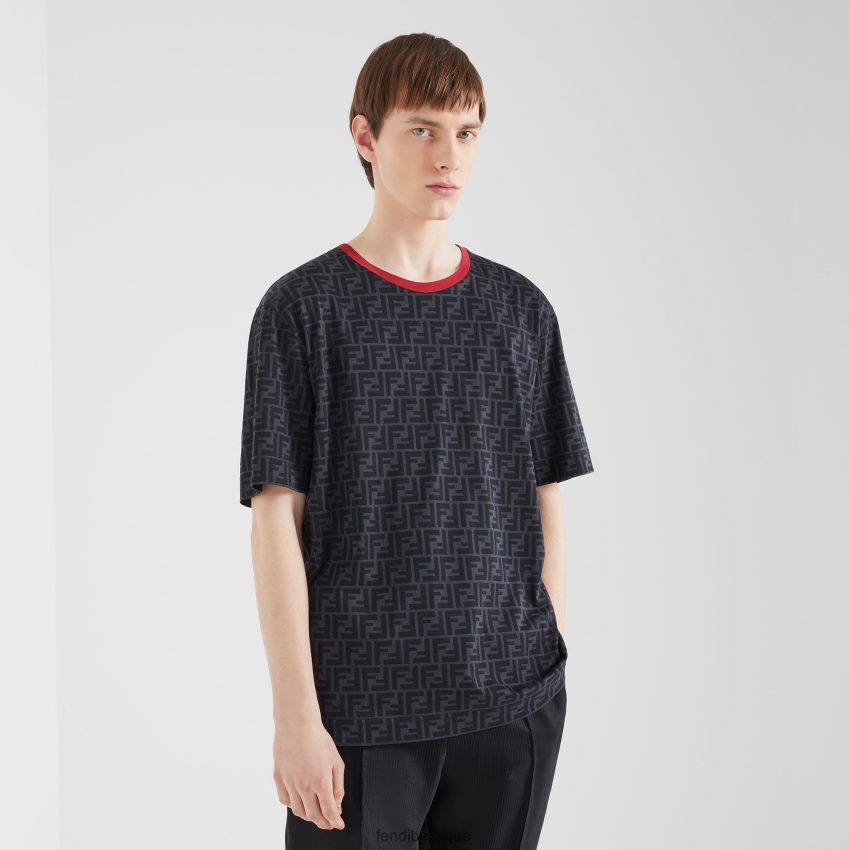 vêtements Fendi t-shirt en coton noir hommes 8X8J2J2088 Fendi Lunette De Soleil