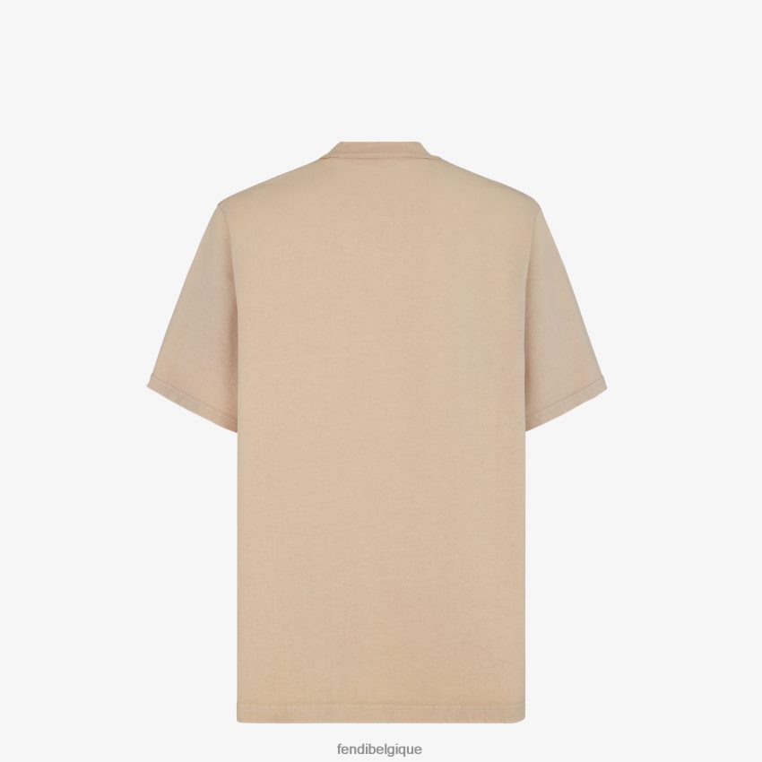 vêtements Fendi t-shirt en jersey beige hommes 8X8J2J1930 Fendi Sac