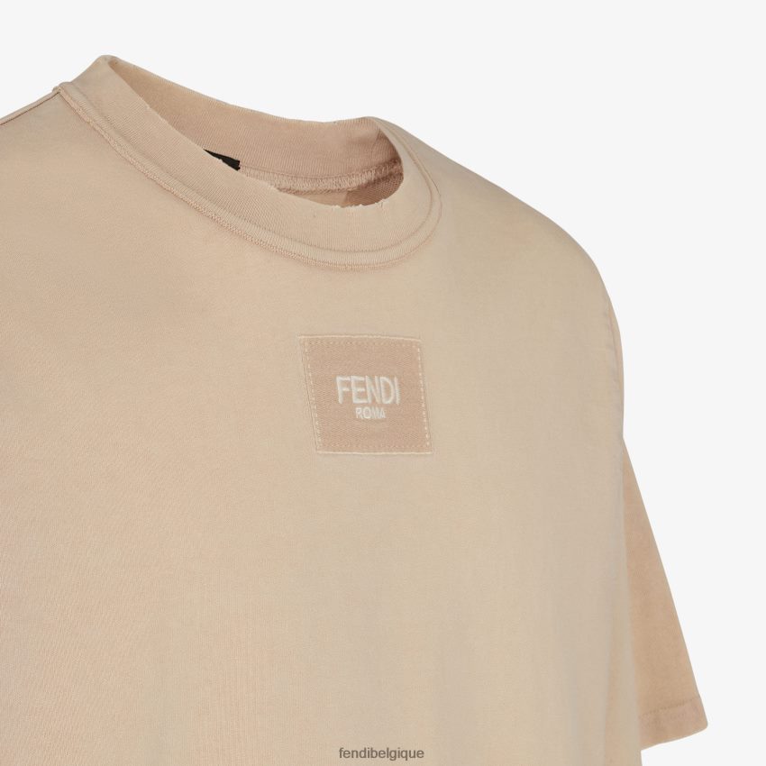 vêtements Fendi t-shirt en jersey beige hommes 8X8J2J1930 Fendi Sac