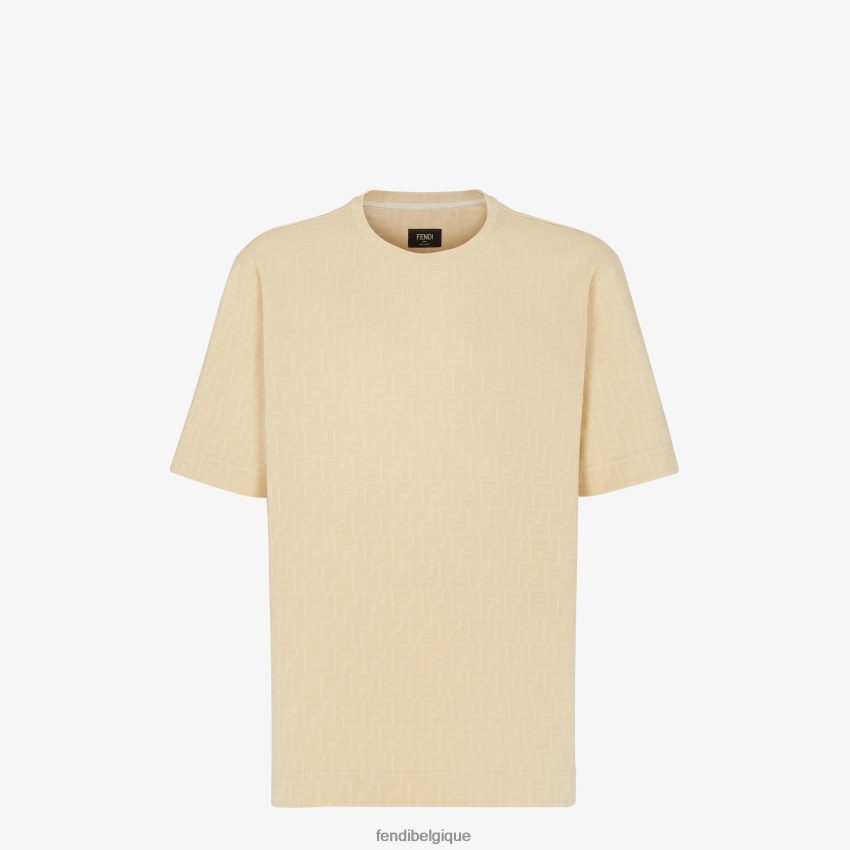 vêtements Fendi t-shirt en jersey beige hommes 8X8J2J2012 Fendi Belgique