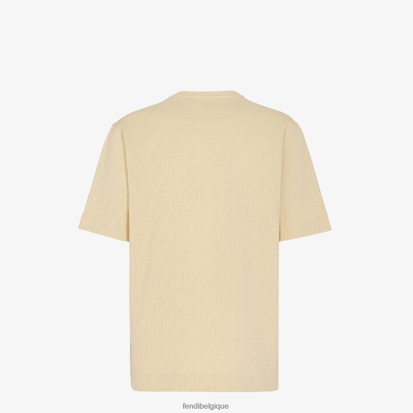 vêtements Fendi t-shirt en jersey beige hommes 8X8J2J2012 Fendi Belgique