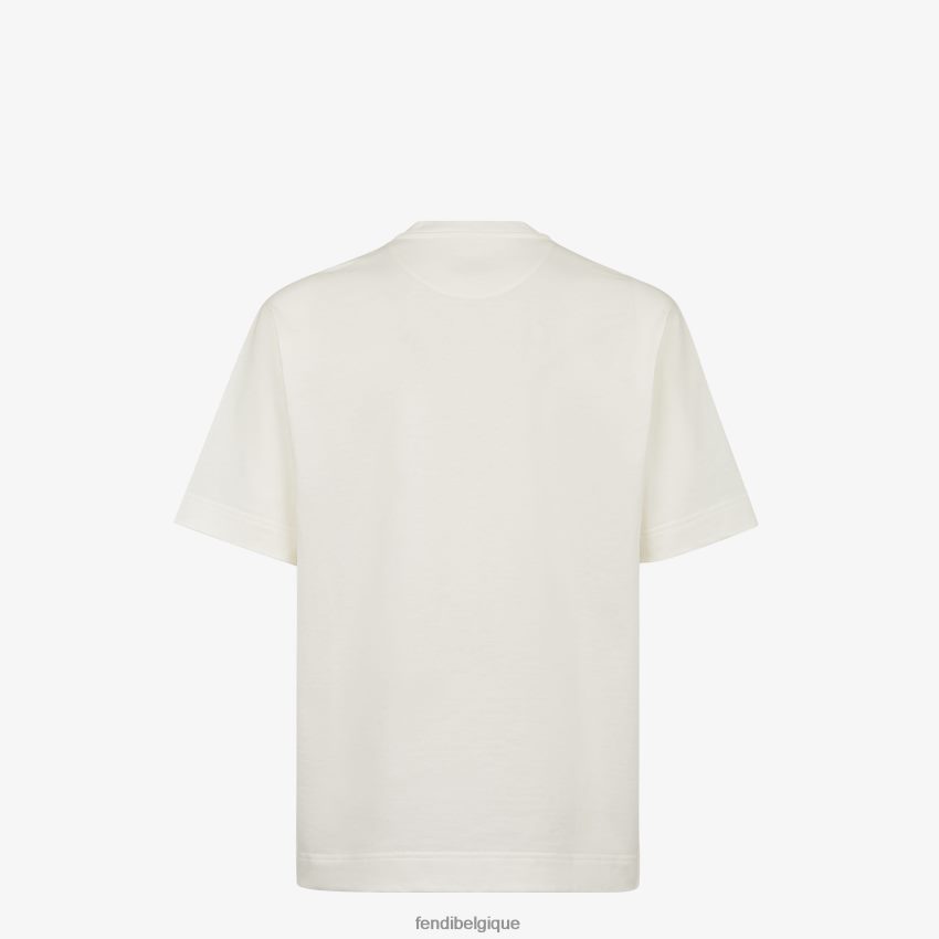 vêtements Fendi t-shirt en jersey blanc hommes 8X8J2J1928 Fendi Belgique