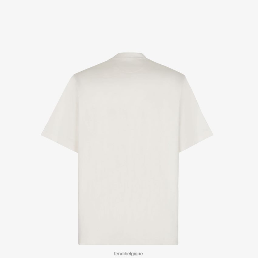 vêtements Fendi t-shirt en jersey blanc hommes 8X8J2J1956 Fendi Lunette De Soleil